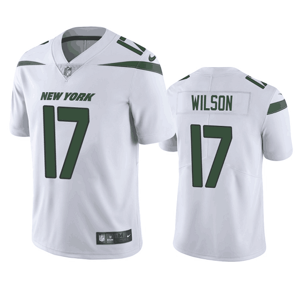 New York Jets Garrett Wilson White 2022 NFL Draft Vapor Limited Jersey