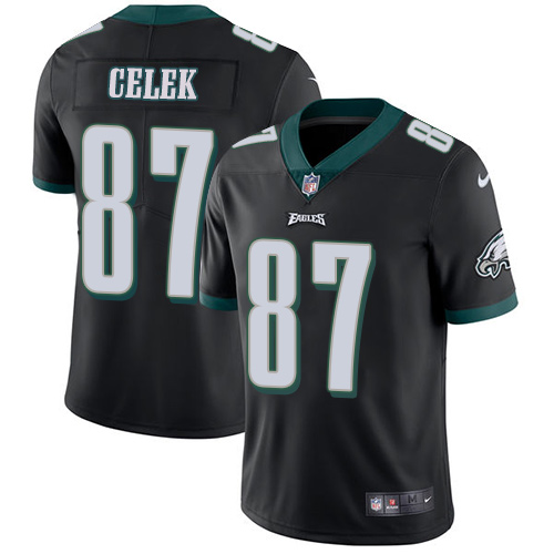 Nike Philadelphia Eagles #87 Brent Celek Black Alternate Men's Stitched NFL Vapor Untouchable Limited Jersey