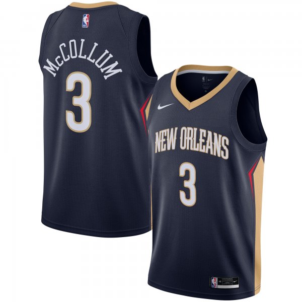 New Orleans Pelicans C.J. McCollum Nike Navy Swingman Jersey - Icon Edition