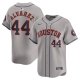 Men's Houston Astros #44 Yordan Alvarez Nike Gray Away Limited Player Jersey