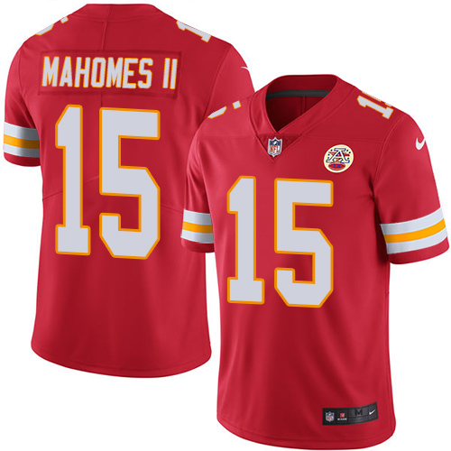 Men's Nike Kansas City Chiefs #15 Patrick Mahomes II Red Team Color Stitched NFL Vapor Untouchable Limited Jersey