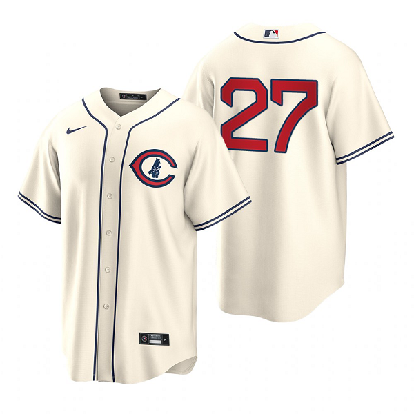 Men's MLB Chicago Cubs Seiya Suzuki #27 2022 Field of Dreams Cream Jersey