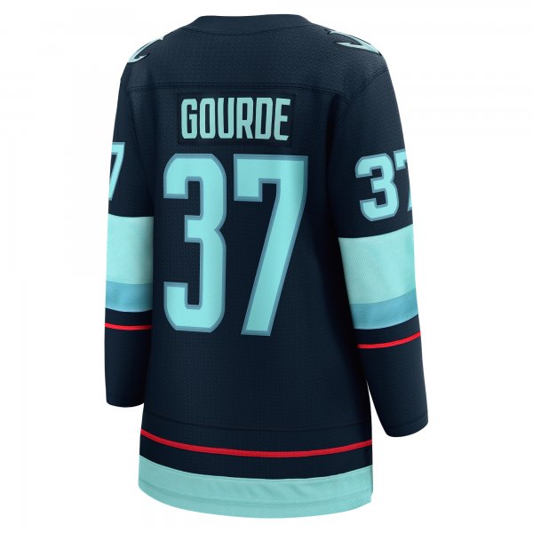 Women's Seattle Kraken Yanni Gourde Fanatics Navy Home Breakaway Player Jersey