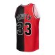 Men's Chicago Bulls Mitchell & Ness Red/Black Big & Tall Hardwood Classics 1997/98 Split Swingman Jersey