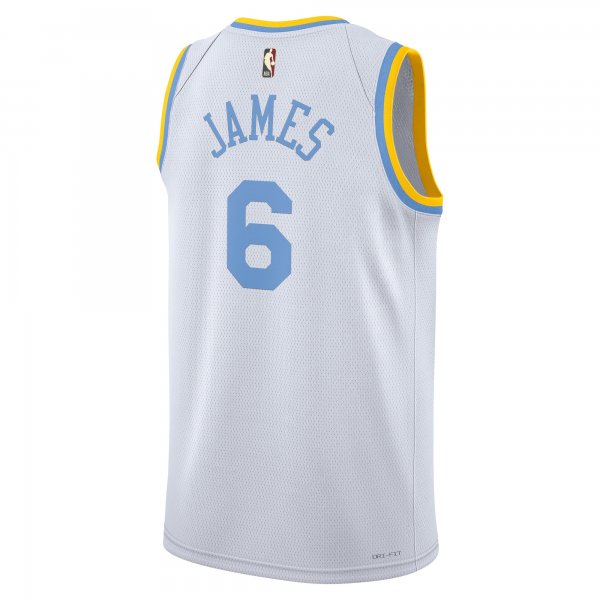 Men's Los Angeles Lakers LeBron James Nike White Swingman Jersey - Classic Edition