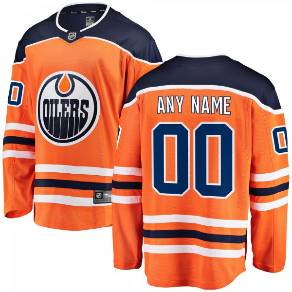 Men's Edmonton Oilers Fanatics Orange Home Breakaway Custom Jersey