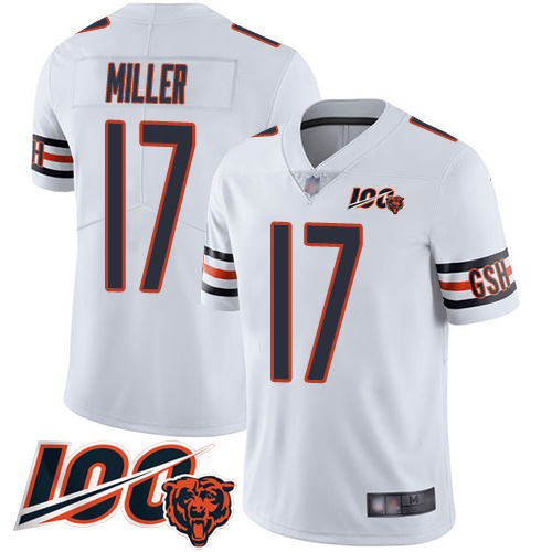 Chicago Bears #17 Anthony Miller White Men's Stitched NFL 100th Season Vapor Limited Jersey