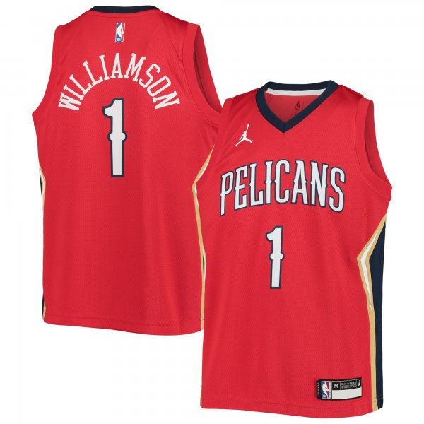 Youth New Orleans Pelicans Zion Williamson Jordan Brand Red 2020/21 Swingman Player Jersey - Statement Edition