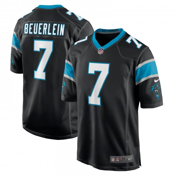 Men's Carolina Panthers Steve Beuerlein Nike Black Retired Player Jersey