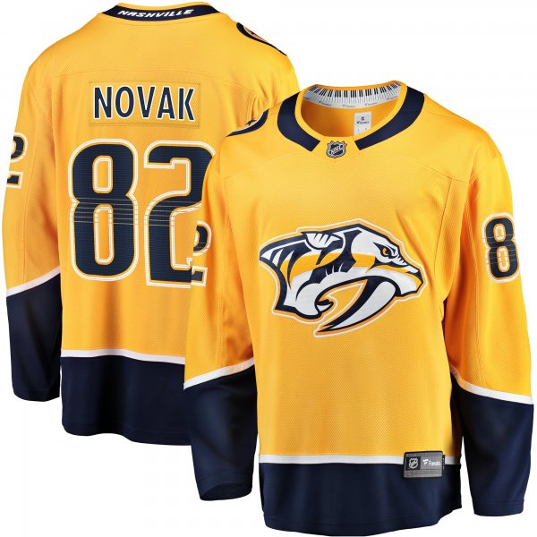 Men's Nashville Predators Tommy Novak Fanatics Gold Home Breakaway Jersey