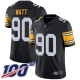 Pittsburgh Steelers #90 T. J. Watt Black Alternate Men's Stitched NFL 100th Season Vapor Limited Jersey