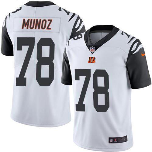 Nike Cincinnati Bengals #78 Anthony Munoz White Men's Stitched NFL Limited New Color Rush Jersey