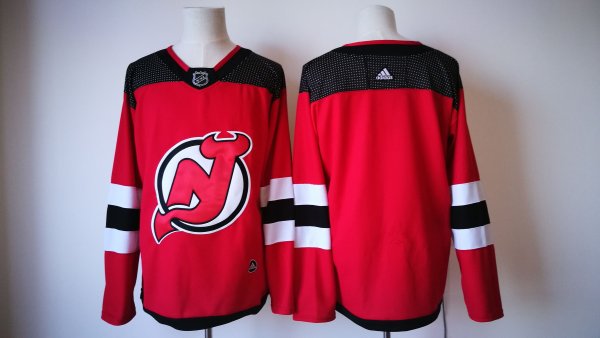 Adidas New Jersey Devils Red/Black Blank New Season Hockey Stitched NHL Jersey