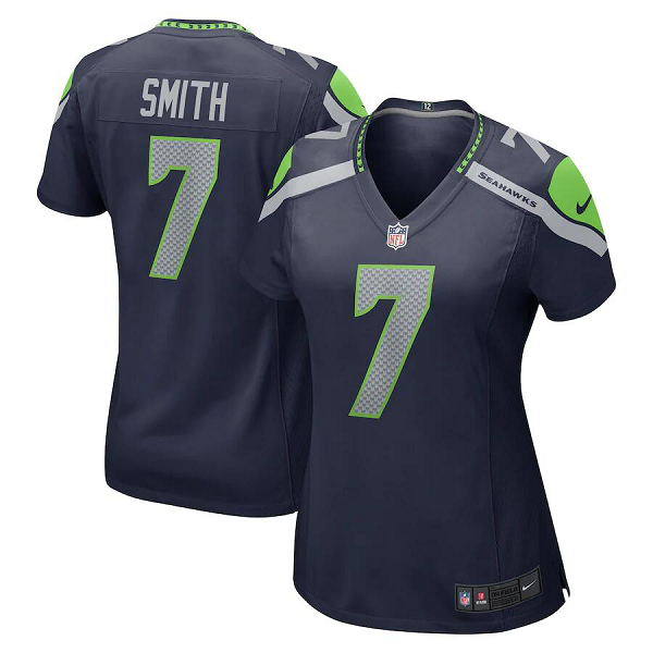 Women's Seattle Seahawks #7 Geno Smith College Navy Nike Game NFL Jersey