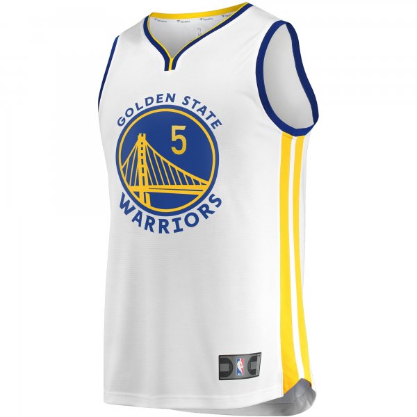 Men's Golden State Warriors Kevon Looney Fanatics White Fast Break Player Replica Jersey - Association Edition