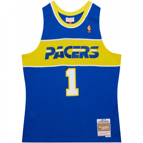 Men's Indiana Pacers Stephen Jackson Mitchell & Ness Royal  2004/05 Hardwood Classics Swingman Jersey