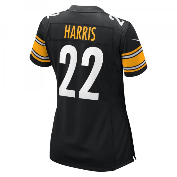 Women's Pittsburgh Steelers Najee Harris Nike Black Team Game Jersey