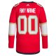 Men's Florida Panthers  adidas Red Home  Primegreen Custom Jersey