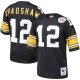 Men's Pittsburgh Steelers Terry Bradshaw Mitchell & Ness Black Throwback Retired Player Jersey