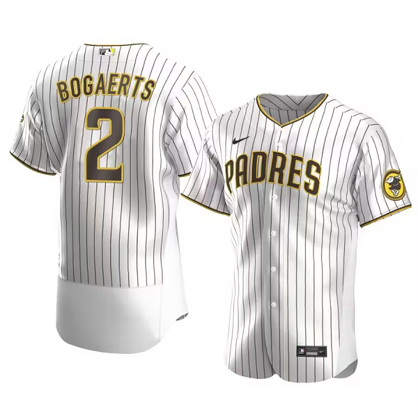 Men's San Diego Padres #2 Xander Bogaerts White Brown Flex Base Alternate Jersey