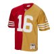 Men's San Francisco 49ers Joe Montana Mitchell & Ness Scarlet/Gold 1990 Split Legacy Replica Jersey