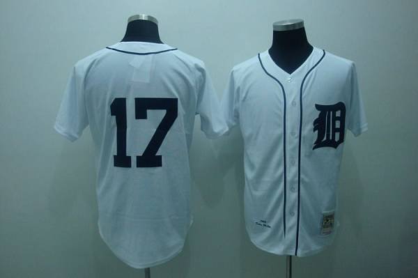 Mitchell And Ness Detroit Tigers #17 Denny McClain Stitched White Throwback MLB Jersey