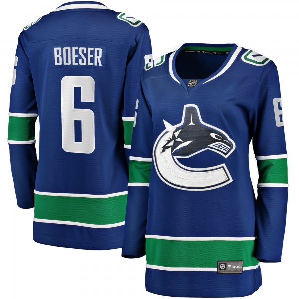 Women's Vancouver Canucks Brock Boeser Fanatics Blue Home Breakaway Jersey