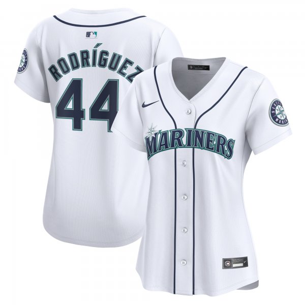 Women's Seattle Mariners Julio RodrÃÂ­guez Nike White Home Limited Player Jersey