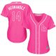 Women's Los Angeles Dodgers #14 Enrique Hernandez Women's Los Angeles Dodgers #14 Enrique Hernandez Pink Fashion Cool Base MLB Majestic Jersey