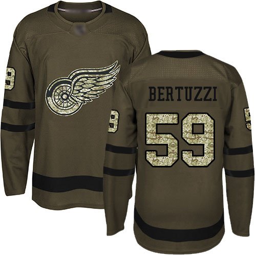 Detroit Red Wings #59 Tyler Bertuzzi Green Salute to Service Stitched NHL Jersey