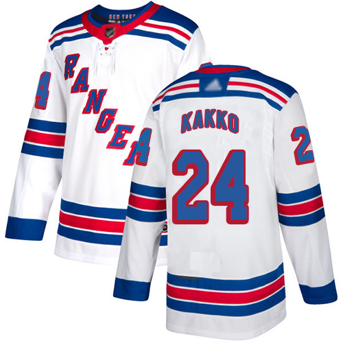 New York Rangers #24 Kaapo Kakko White Road Stitched Youth NHL Jersey