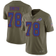 Men's Nike Buffalo Bills #78 Bruce Smith Olive Limited Football 2017 Salute To Service NFL Jersey