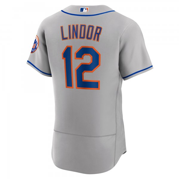 Men's New York Mets Francisco Lindor Nike Gray Road Player Jersey