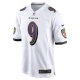 Men's Baltimore Ravens Justin Tucker Nike White Game Jersey