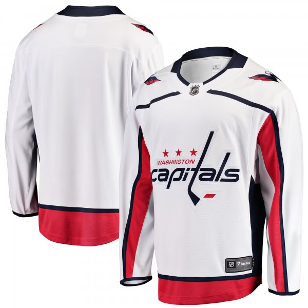 Youth Washington Capitals Fanatics White Away Breakaway Jersey