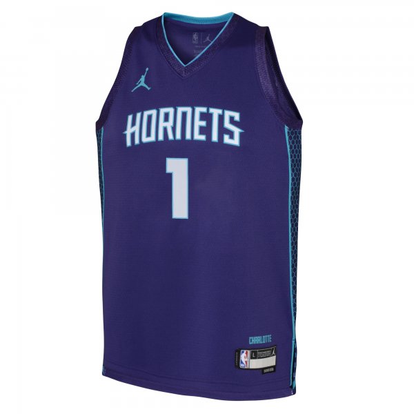 Youth Charlotte Hornets LaMelo Ball Jordan Brand Purple Swingman Jersey - Statement Edition