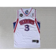 Men's Philadelphia 76ers #3 Allen Iverson White Reebok 10TH Throwback Stitched NBA Jersey