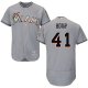 Miami Marlins #41 Justin Bour Grey Flexbase Collection Stitched MLB Jersey