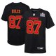 #87 Travis Kelce Kansas City Chiefs Nike Youth Super Bowl LVIII Patch Carbon Fashion Limited Jersey Black