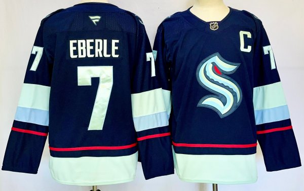 Men's #7 Jordan Eberle Seattle Kraken Dark Blue City Edition Jersey