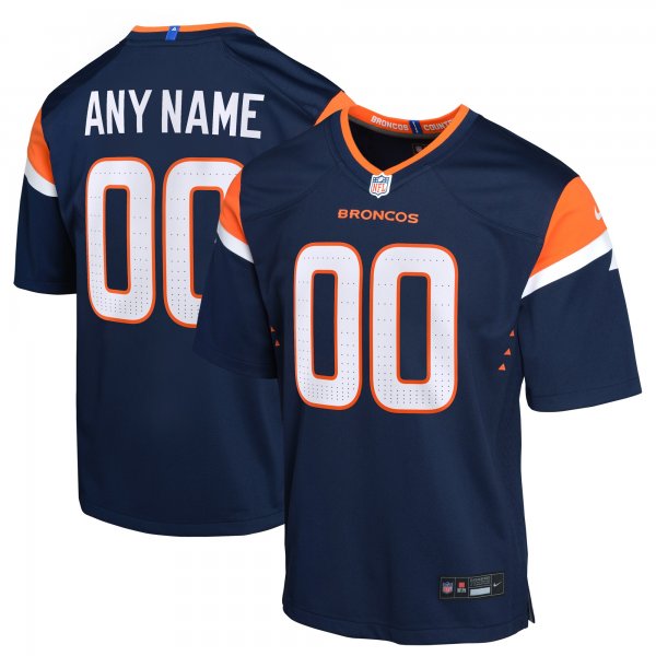 Youth Denver Broncos Nike Navy Alternate Custom Limited Jersey