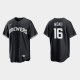 Men's Milwaukee Brewers #16 Kolten Wong Black White 2021 All Black Fashion MLB Jersey