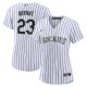 Women's Colorado Rockies Kris Bryant Nike White/Purple Replica Player Jersey