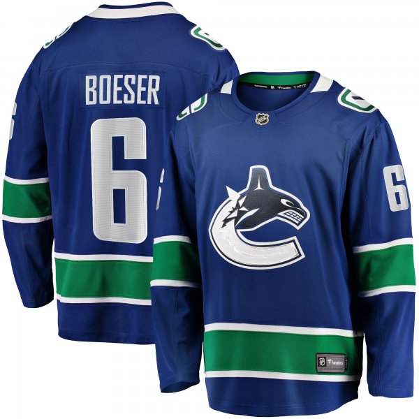 Men's Vancouver Canucks Brock Boeser Fanatics Blue Home Breakaway Jersey