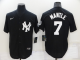 Men's New York Yankees #7 Mickey Mantle Black Throwback Stitched MLB Nike Cool Base Jersey