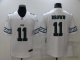 Men's Nike Philadelphia Eagles #11 A.J. Brown White Stitched NFL Jersey