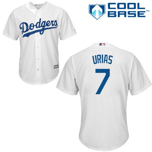 Los Angeles Dodgers #7 Julio Urias White Cool Base Stitched Youth MLB Jersey