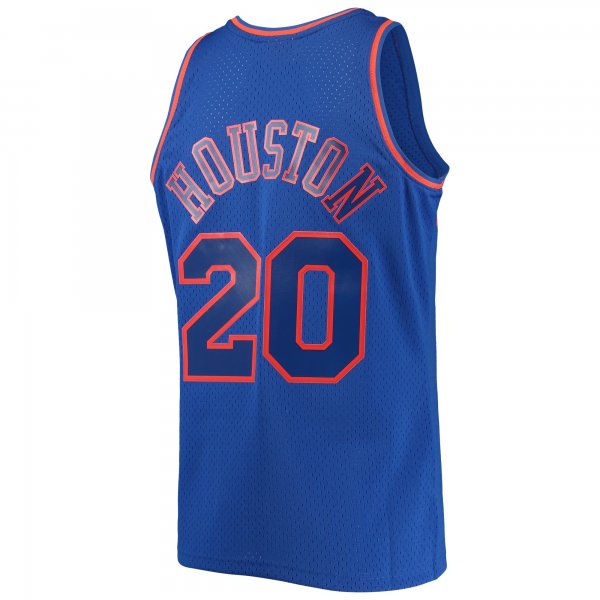 Men's New York Knicks Allan Houston Mitchell & Ness Blue 1996/97 Throwback Dark Swingman Jersey