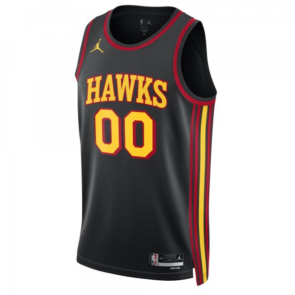 Unisex Atlanta Hawks Jordan Brand Black 2022/23 Swingman Custom Jersey - Statement Edition