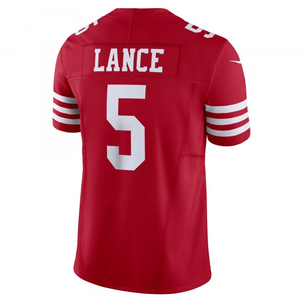 Men's San Francisco 49ers Trey Lance Nike Scarlet Vapor F.U.S.E. Limited Jersey